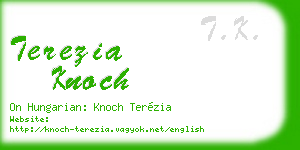 terezia knoch business card